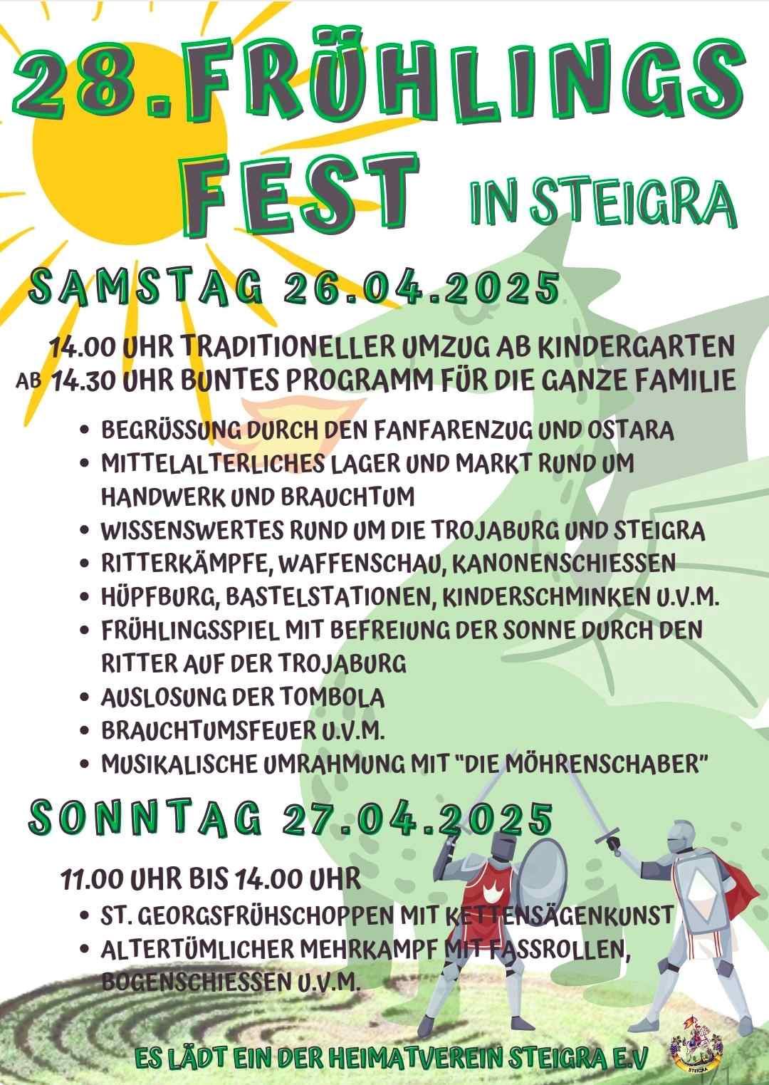 Das 28. Trojanische Fr�hlingsfest des Heimatverein Steigra e.V. anno 2025
